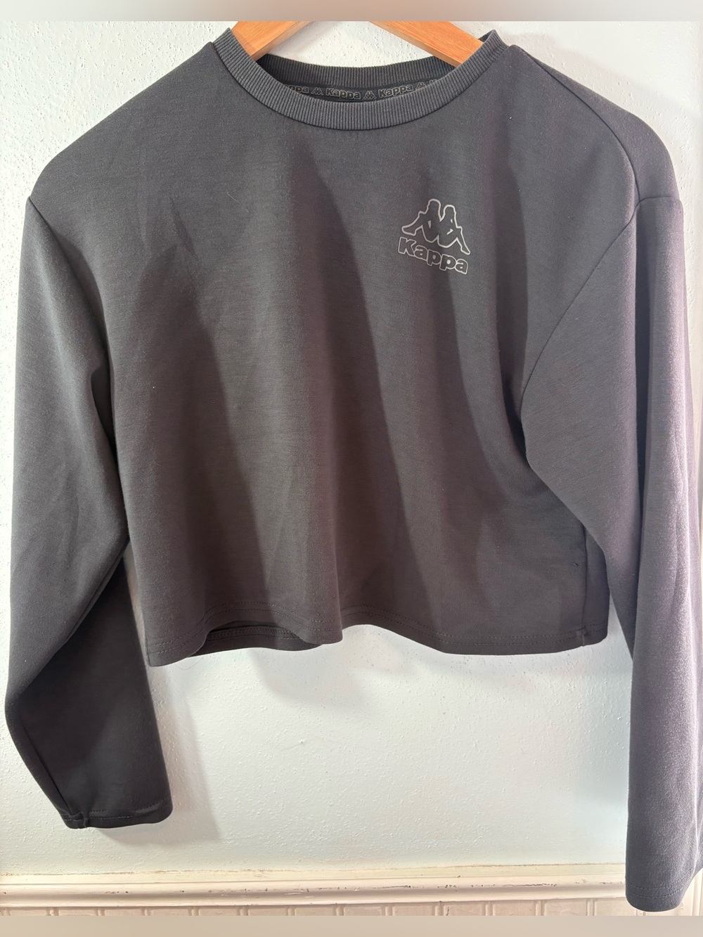 KAPPA x PRIMARK 13-14Y ✨ youth cropped crewneck gray VGUC